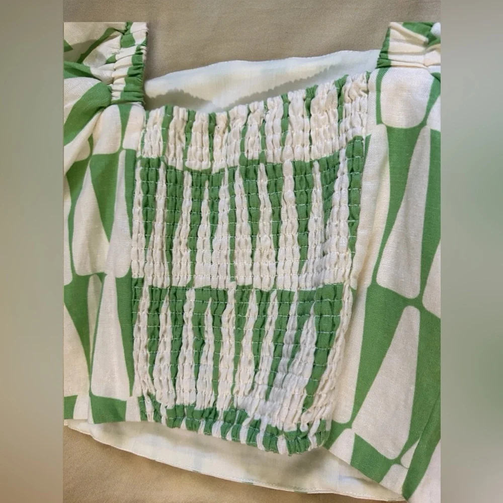 🆕 Maison d ‘ Amélie 2pc Aline Woman’s Shirt With Matching Crop Shirt - Picture 3 of 5